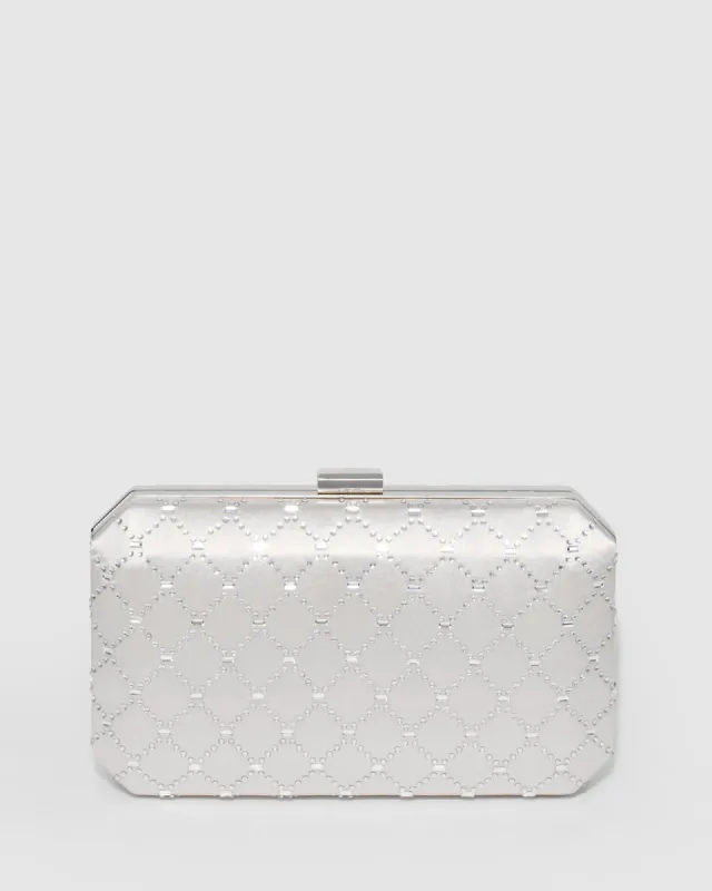 Silver Cosette Hardcase Clutch Bag sold by Collete Hayman