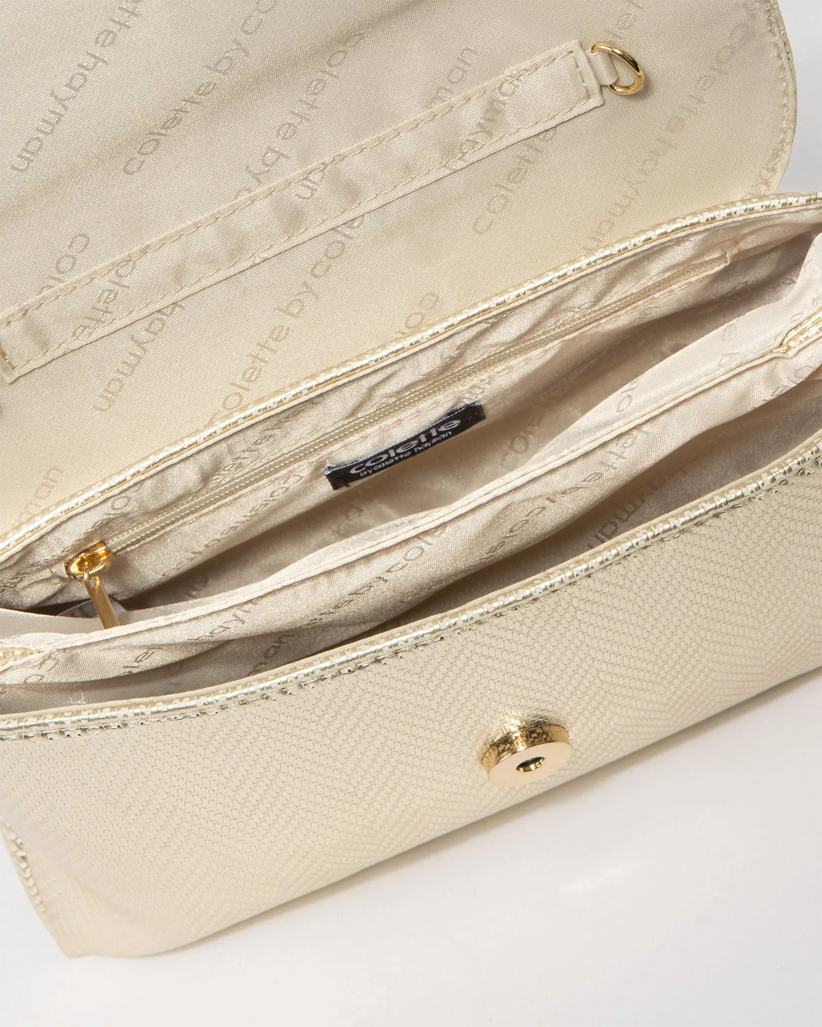 Gold Amber Envelope Clutch Bag sold by Collete Hayman product image thumbnail 5