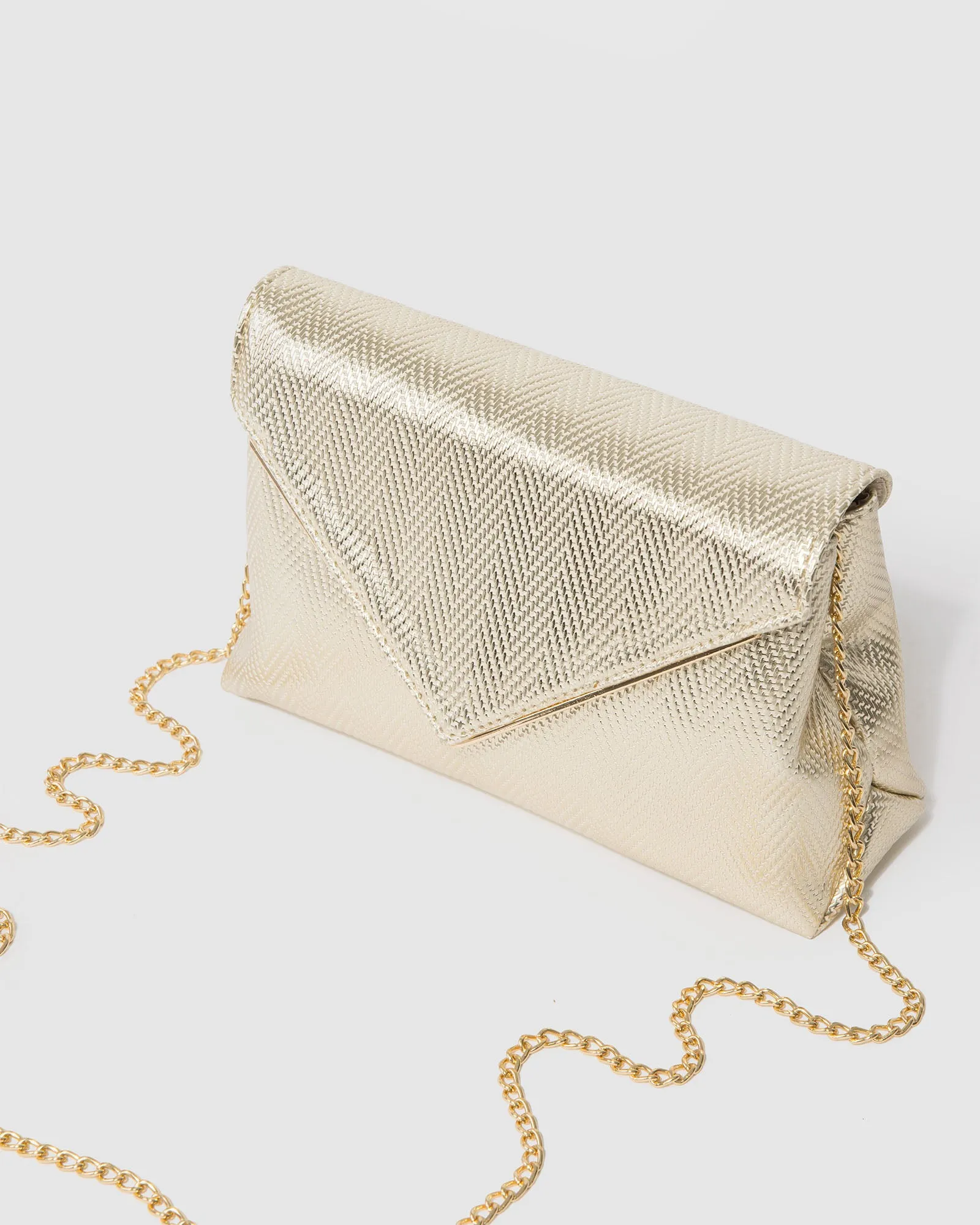 Gold Amber Envelope Clutch Bag sold by Collete Hayman product image thumbnail 4