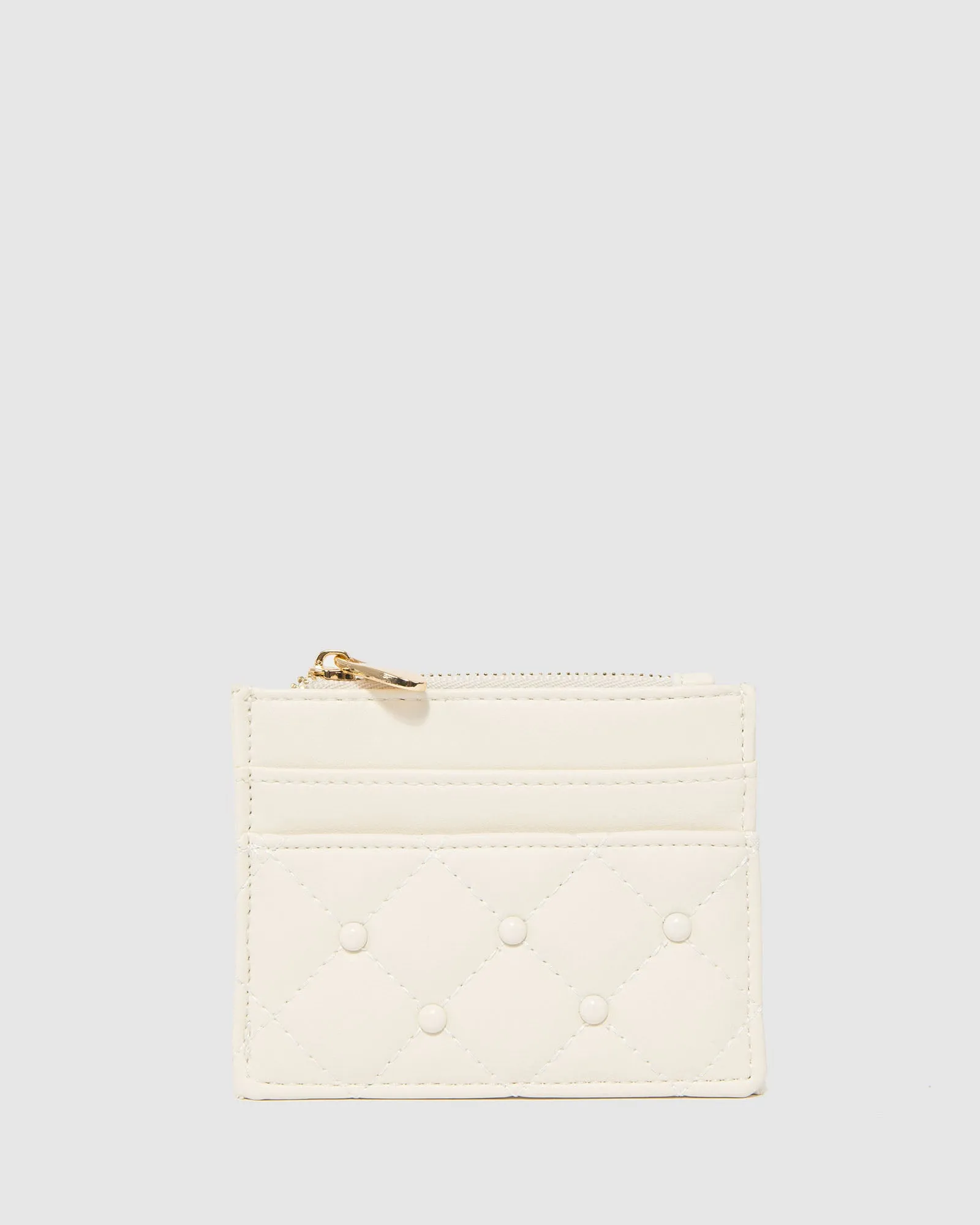 Ivory Chiara Quilt Card Purse sold by Collete Hayman