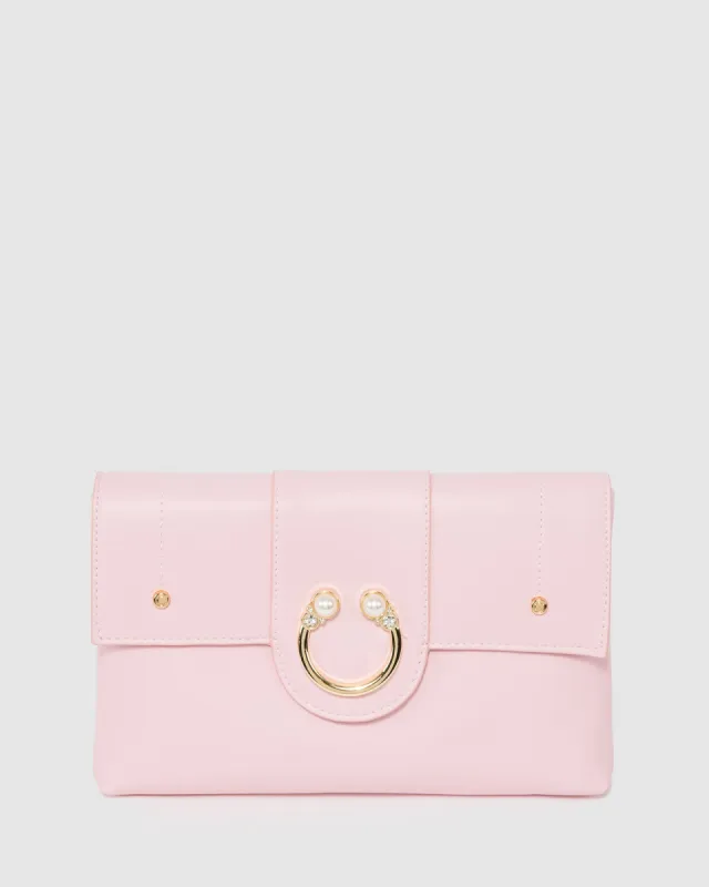 Pink Polly Pearl Clutch Bag sold by Collete Hayman