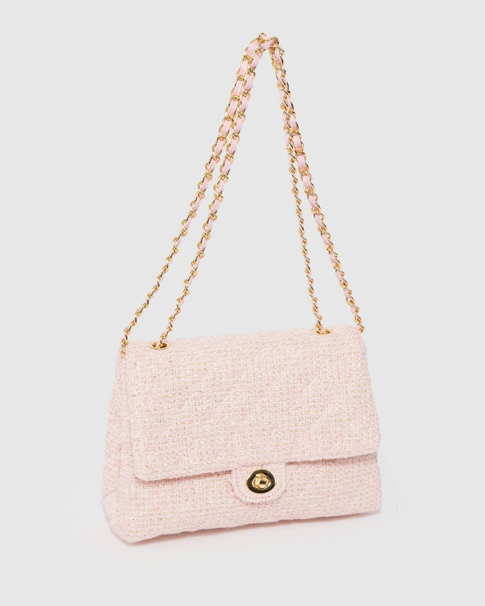 Pink Malia Boucle Crossbody Bag sold by Collete Hayman product image thumbnail 3