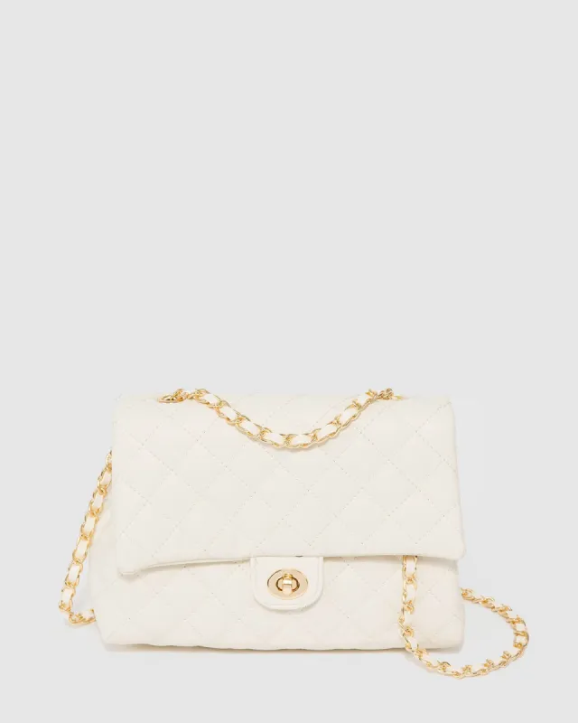 Ivory Malia Quilt Crossbody Bag sold by Collete Hayman