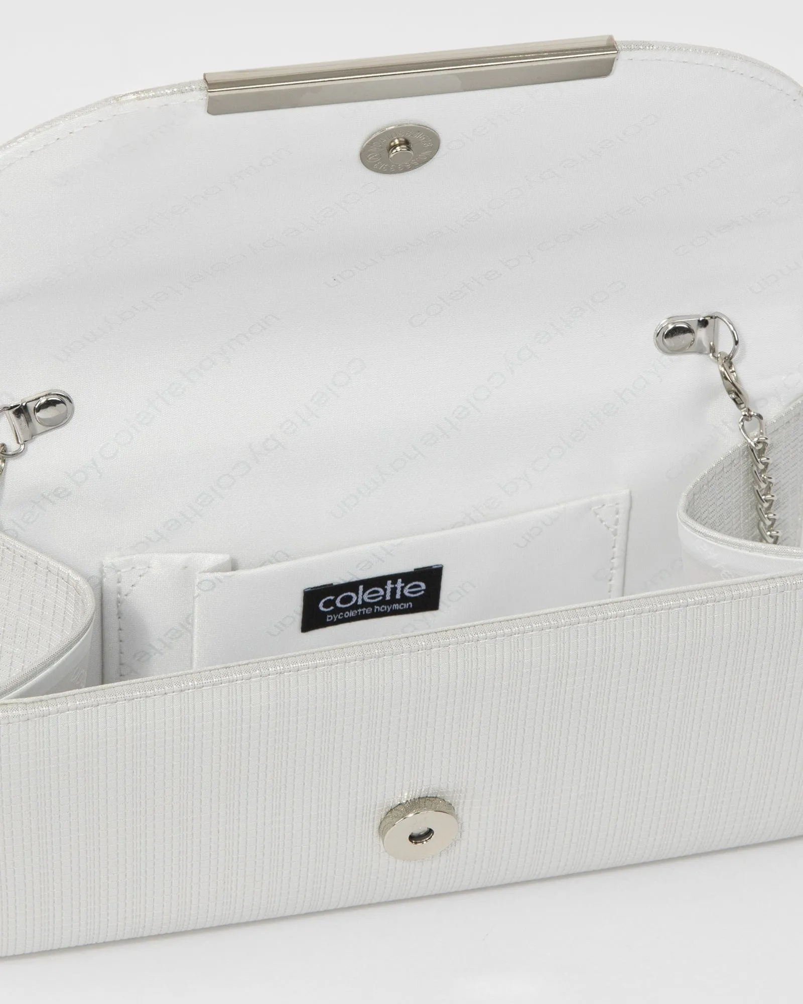 Silver Liza Evening Clutch Bag sold by Collete Hayman product image thumbnail 5