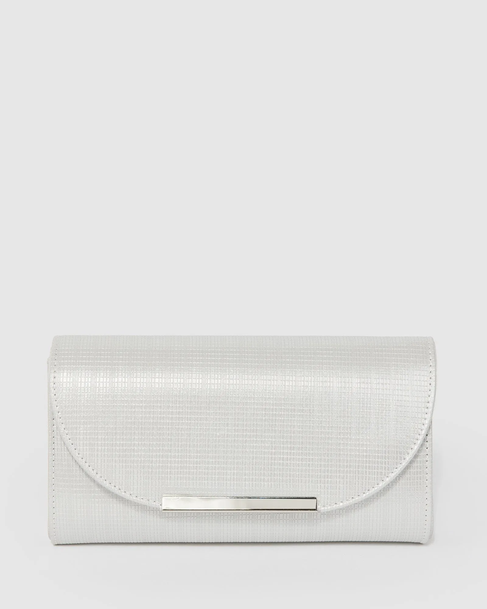 Silver Liza Evening Clutch Bag sold by Collete Hayman
