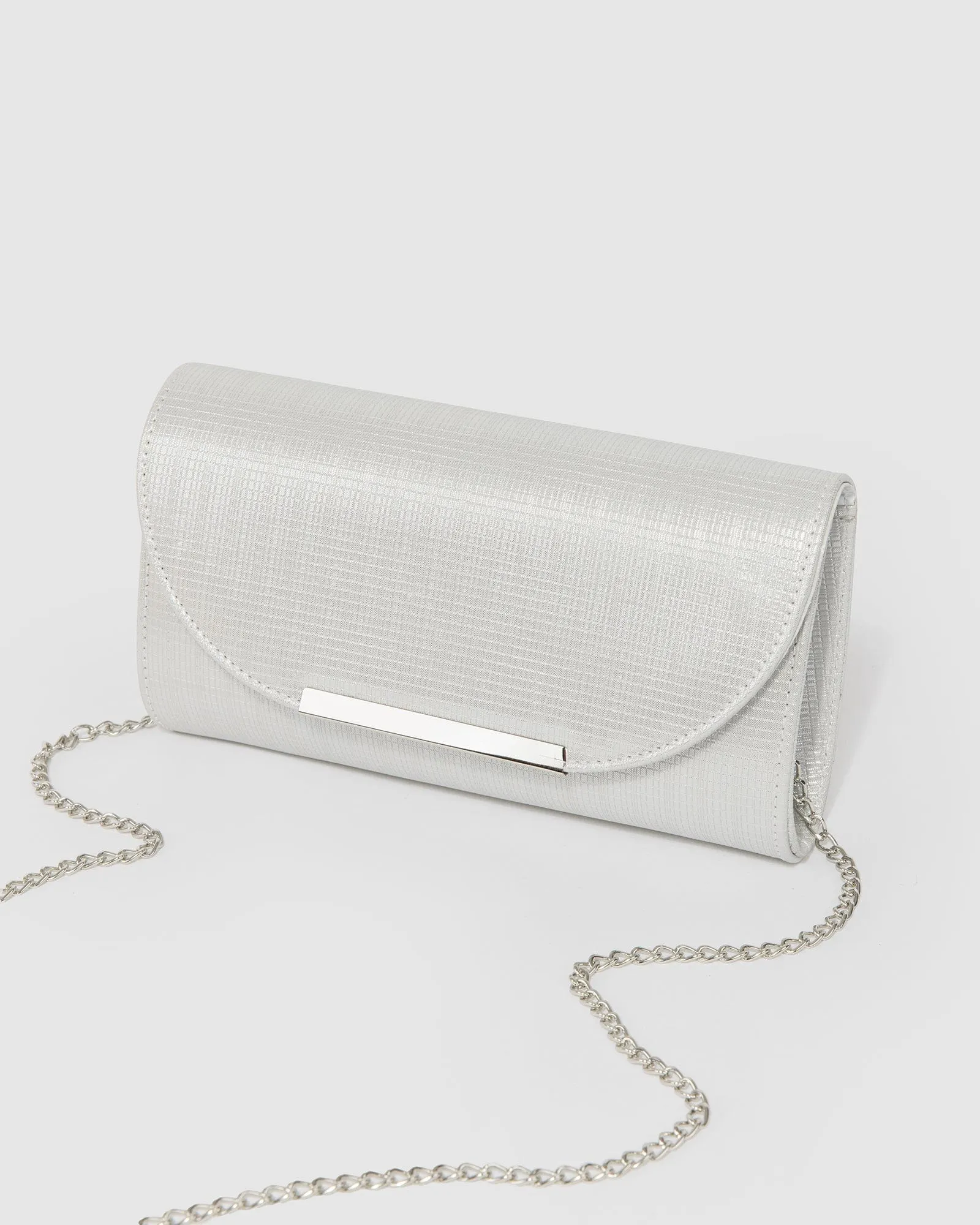 Silver Liza Evening Clutch Bag sold by Collete Hayman product image thumbnail 4