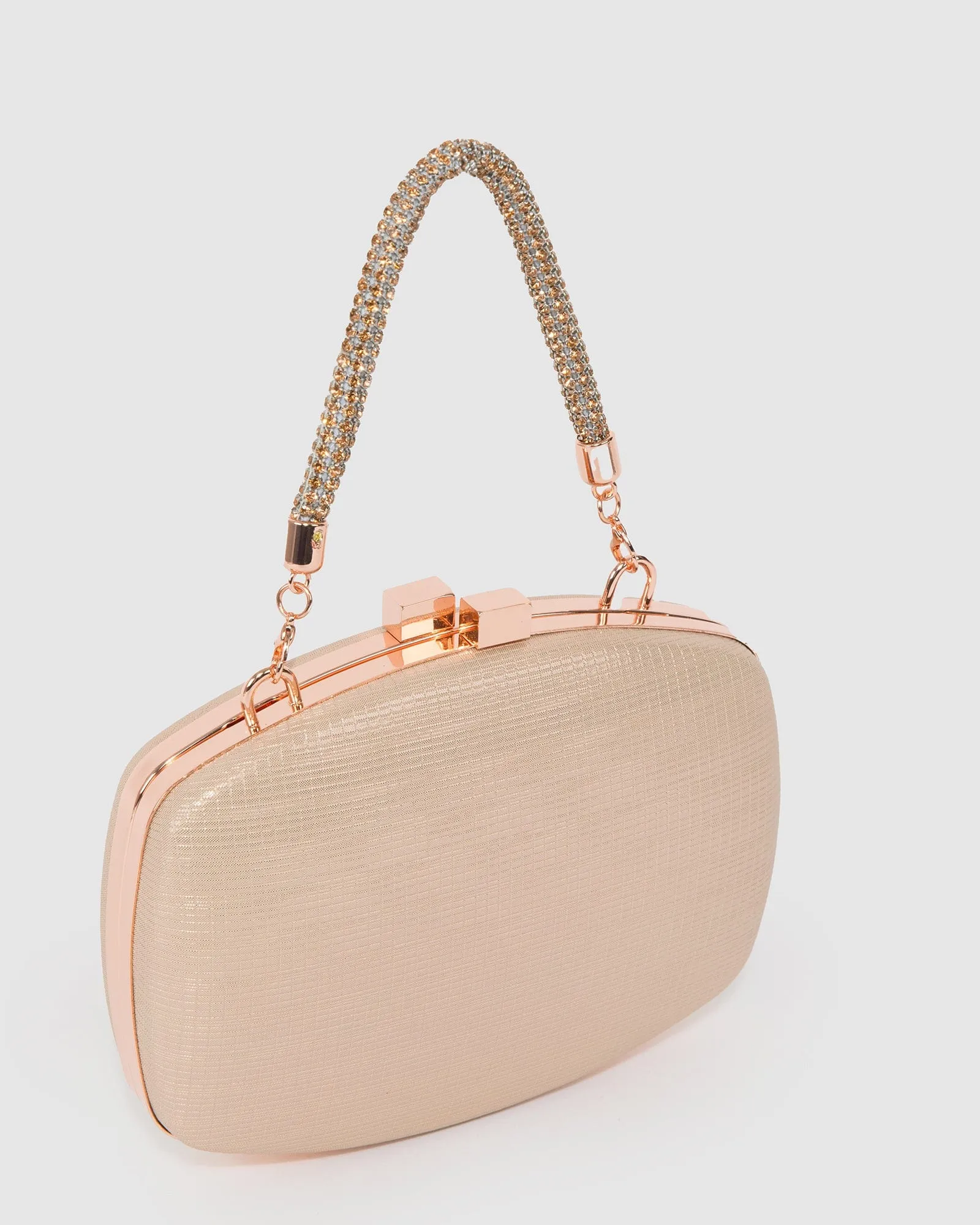 Rose Gold Eden Crystal Handle Clutch Bag sold by Collete Hayman product image thumbnail 2