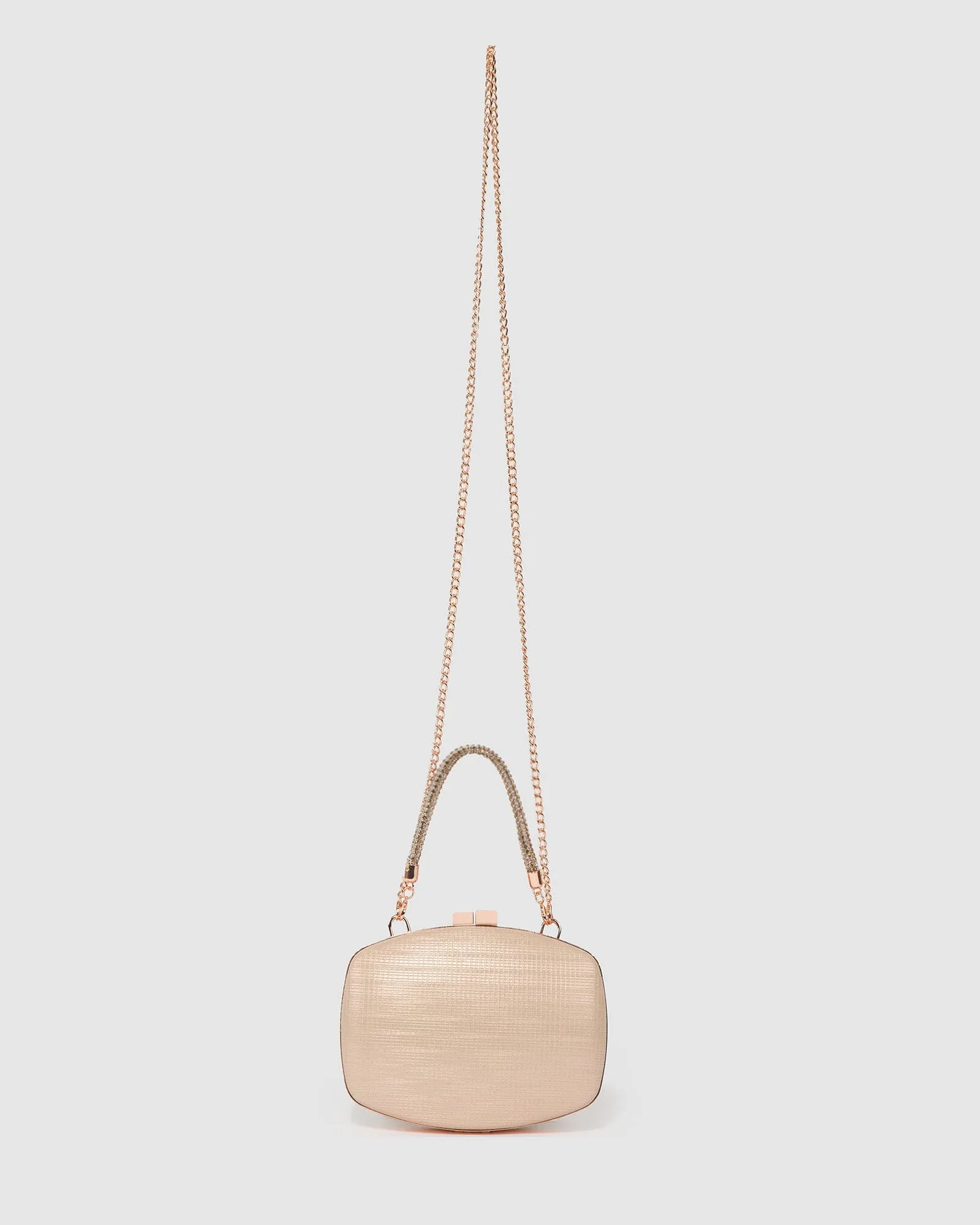 Rose Gold Eden Crystal Handle Clutch Bag sold by Collete Hayman product image thumbnail 3