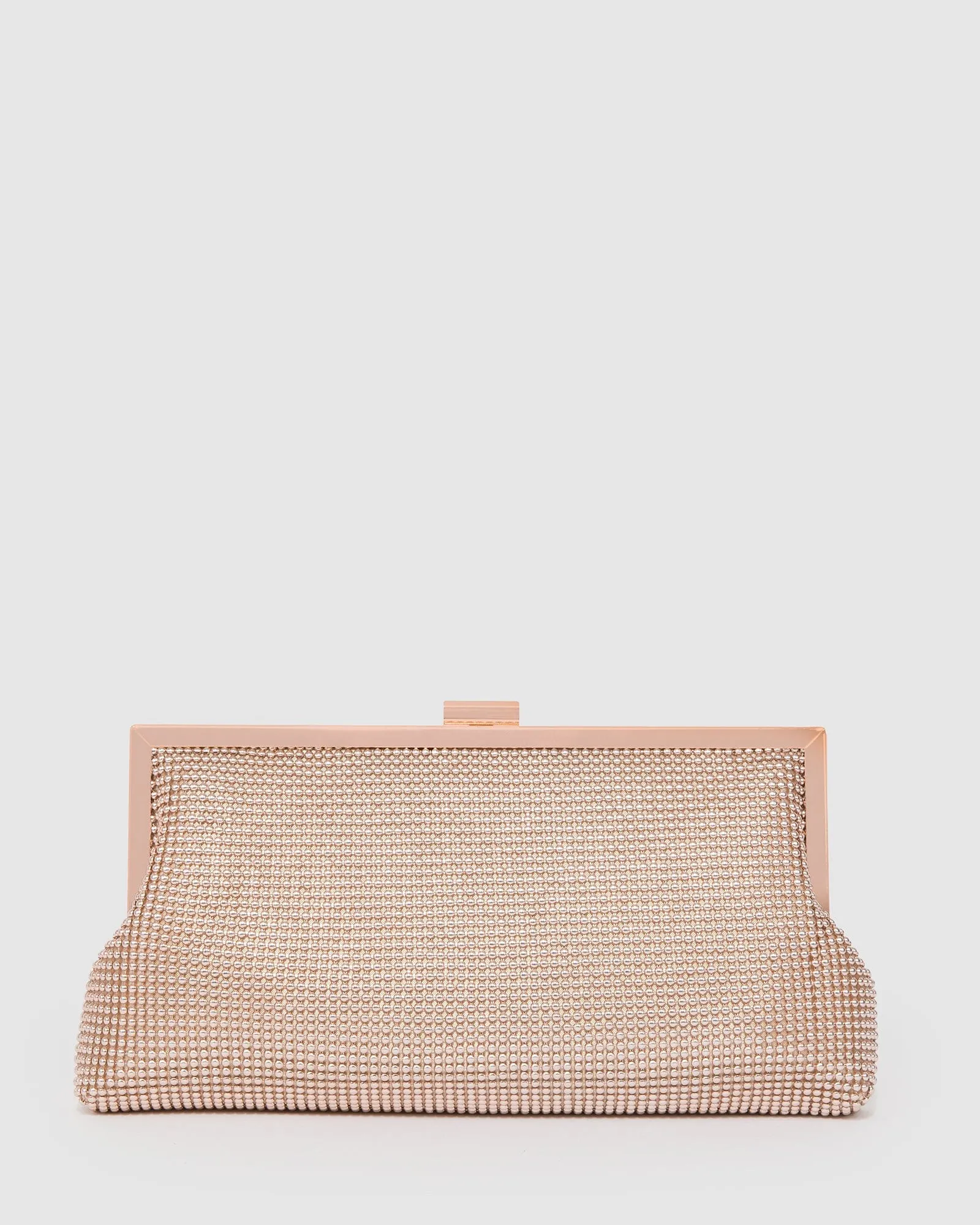 Rose Gold Arya Clutch Bag sold by Collete Hayman