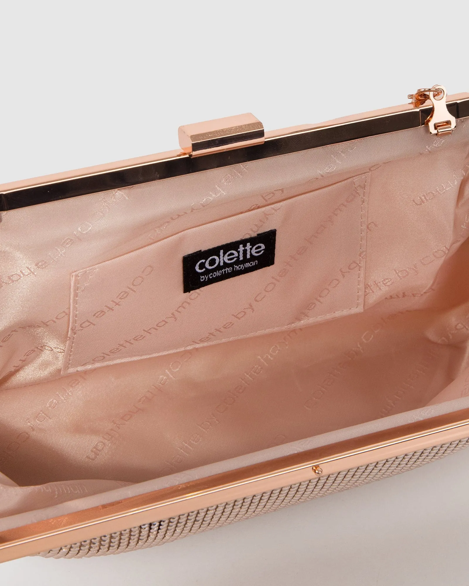 Rose Gold Arya Clutch Bag sold by Collete Hayman product image thumbnail 5
