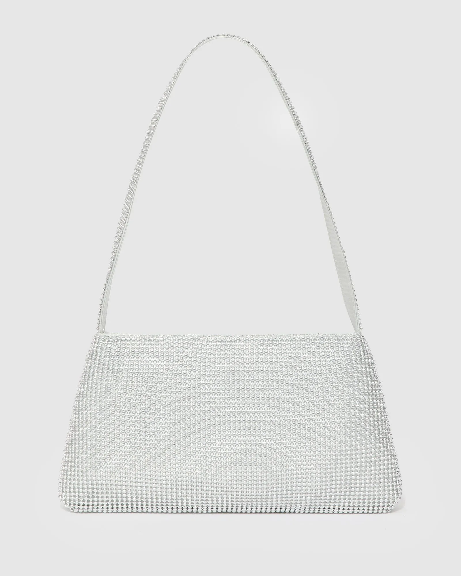 Silver Joanna Beaded Shoulder Bag sold by Collete Hayman