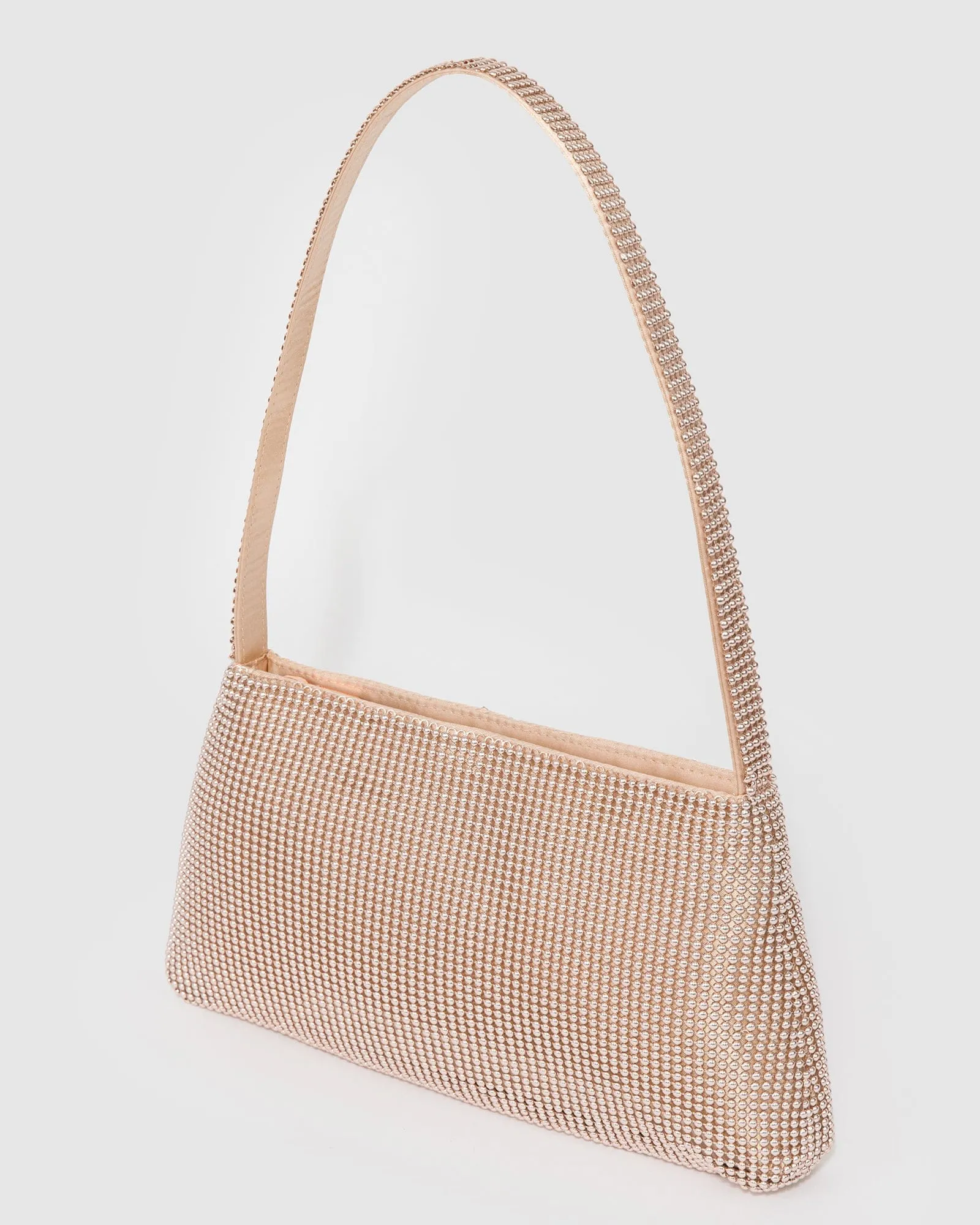 Rose Gold Joanna Beaded Shoulder Bag sold by Collete Hayman product image thumbnail 3