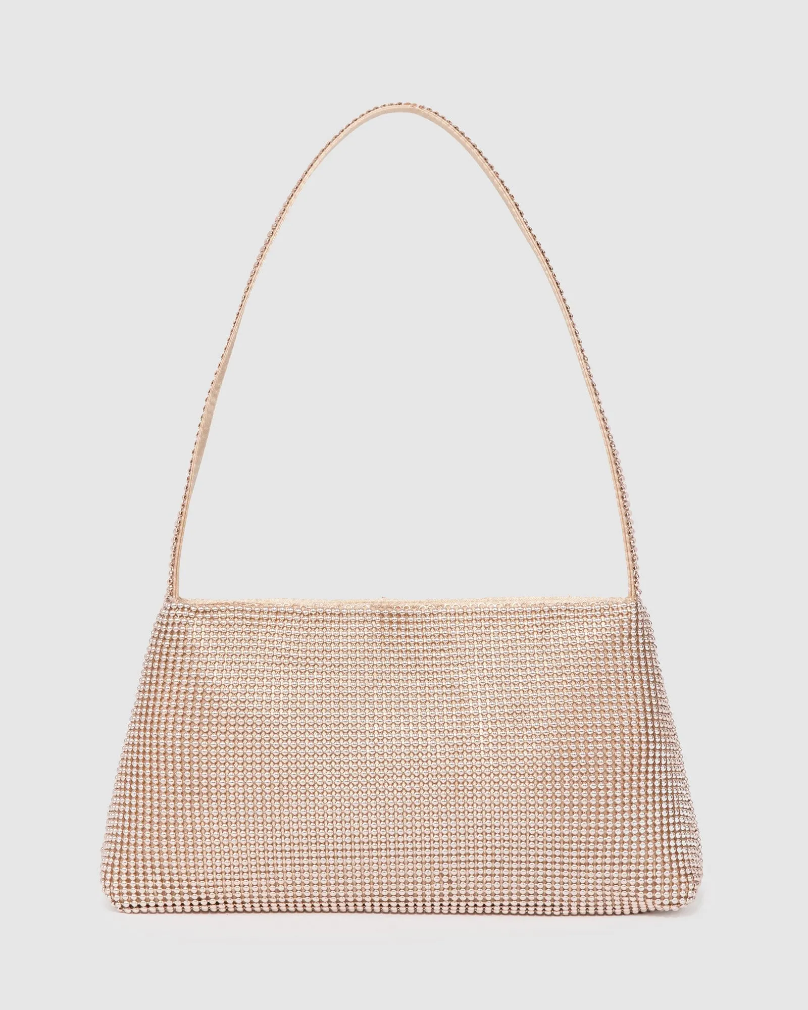 Rose Gold Joanna Beaded Shoulder Bag sold by Collete Hayman