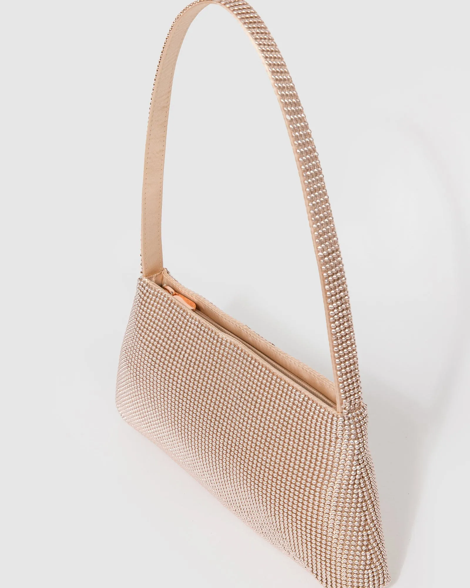 Rose Gold Joanna Beaded Shoulder Bag sold by Collete Hayman product image thumbnail 5