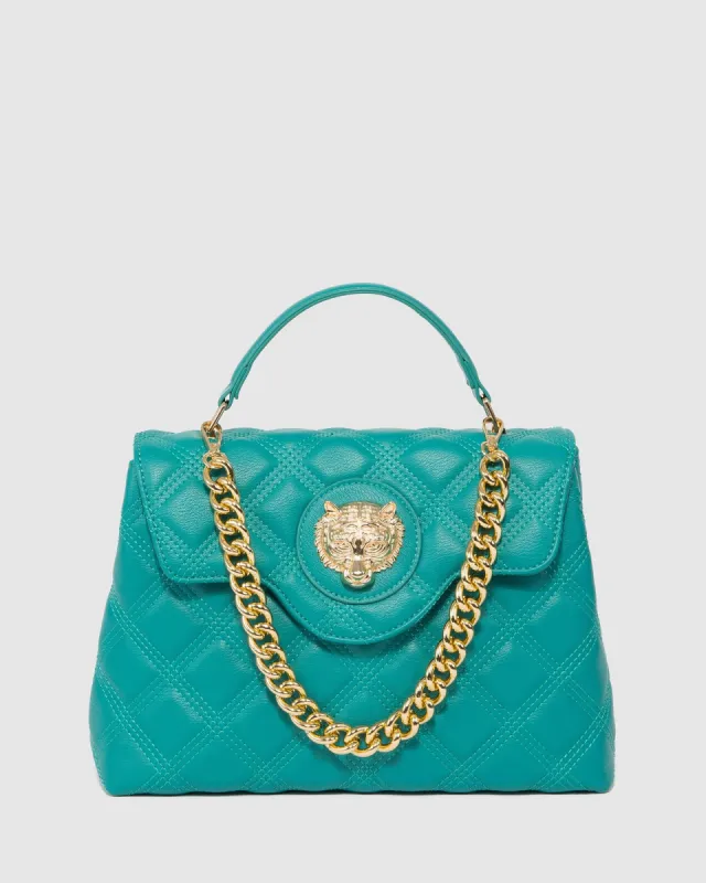 Green Asma Chain Top Handle Bag sold by Collete Hayman