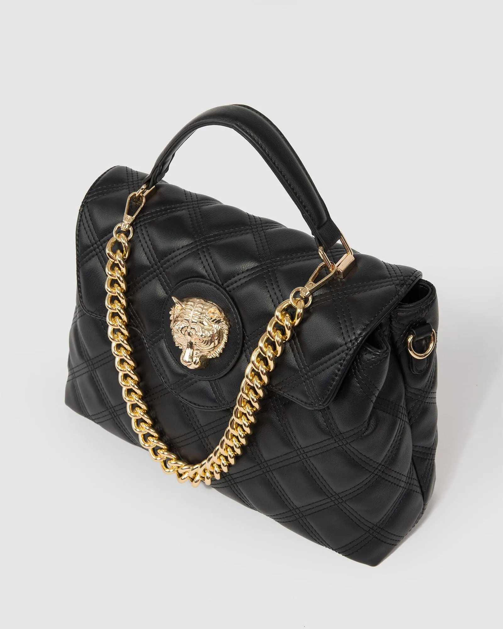 Black Asma Chain Top Handle Bag sold by Collete Hayman product image thumbnail 5
