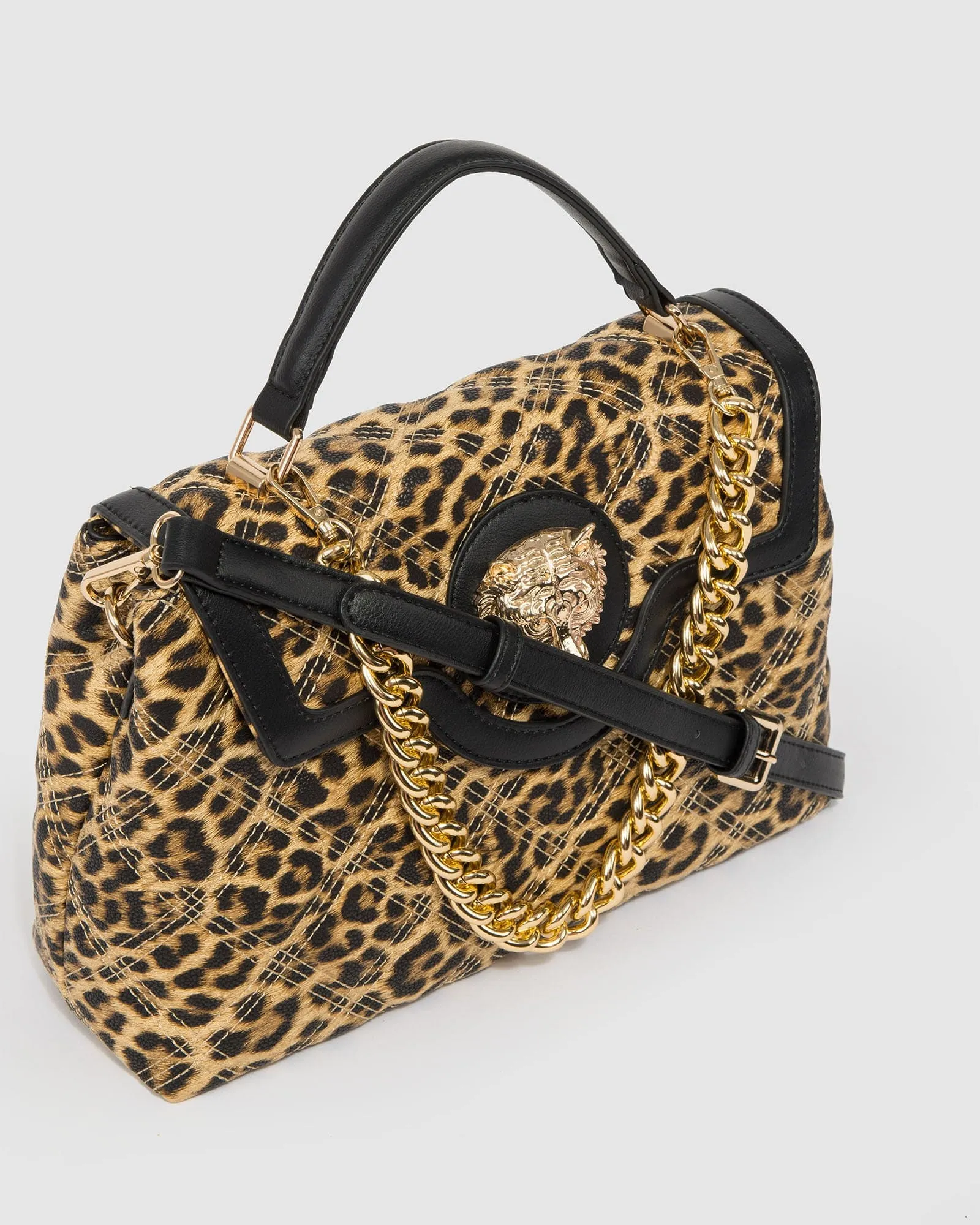 Leopard Print Asma Chain Top Handle Bag sold by Collete Hayman product image thumbnail 2