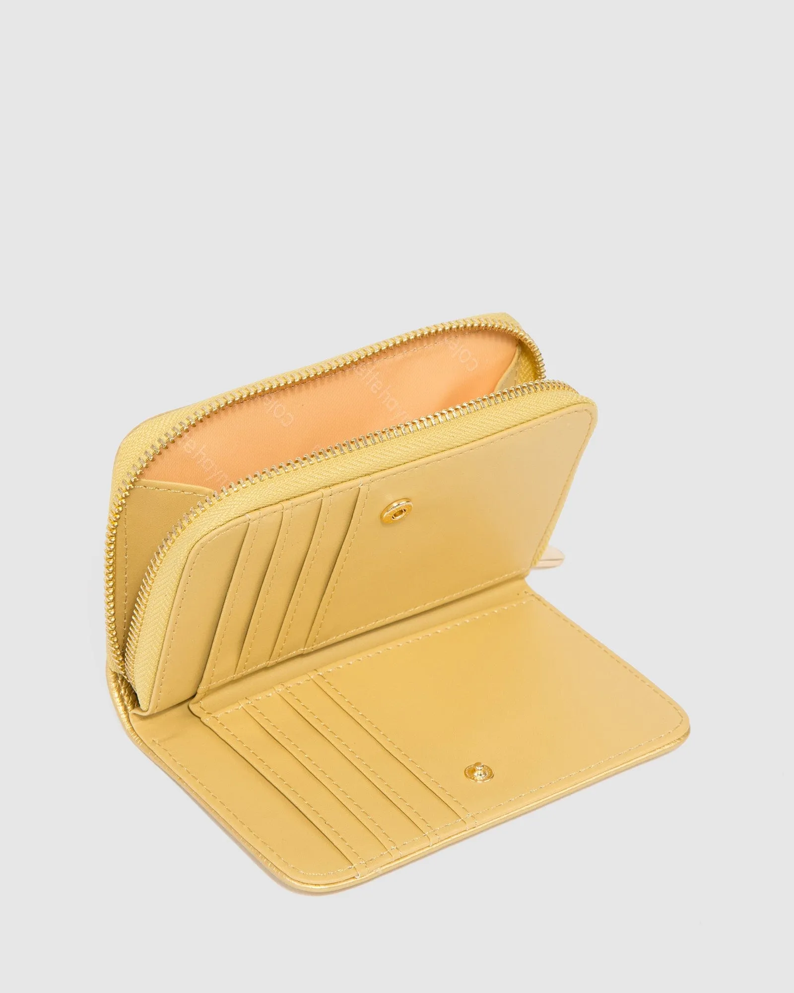 Gold Tiana Snake Textured Wallet sold by Collete Hayman product image thumbnail 3