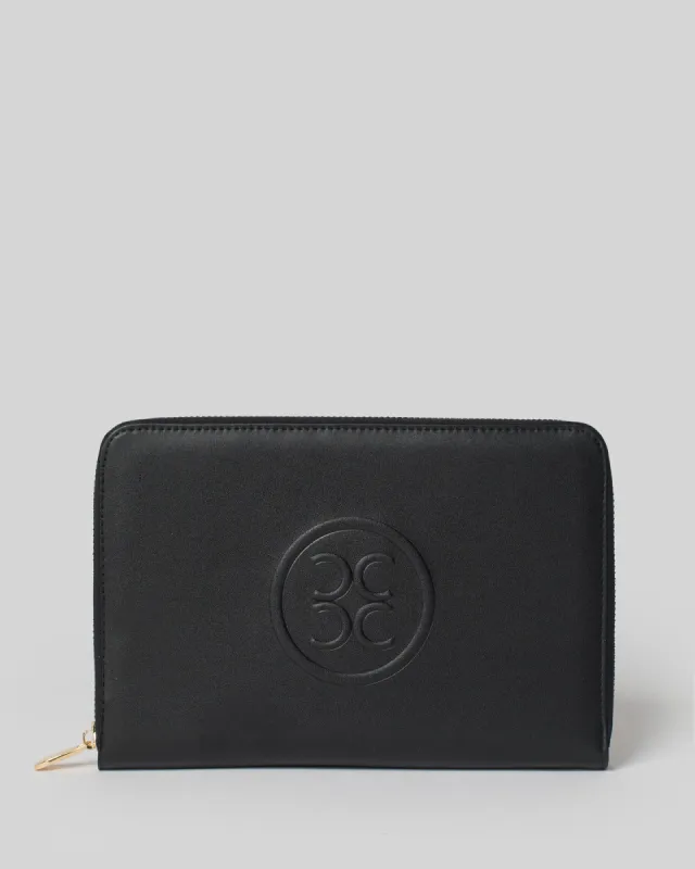Black Suzanah Logo Travel Wallet sold by Collete Hayman