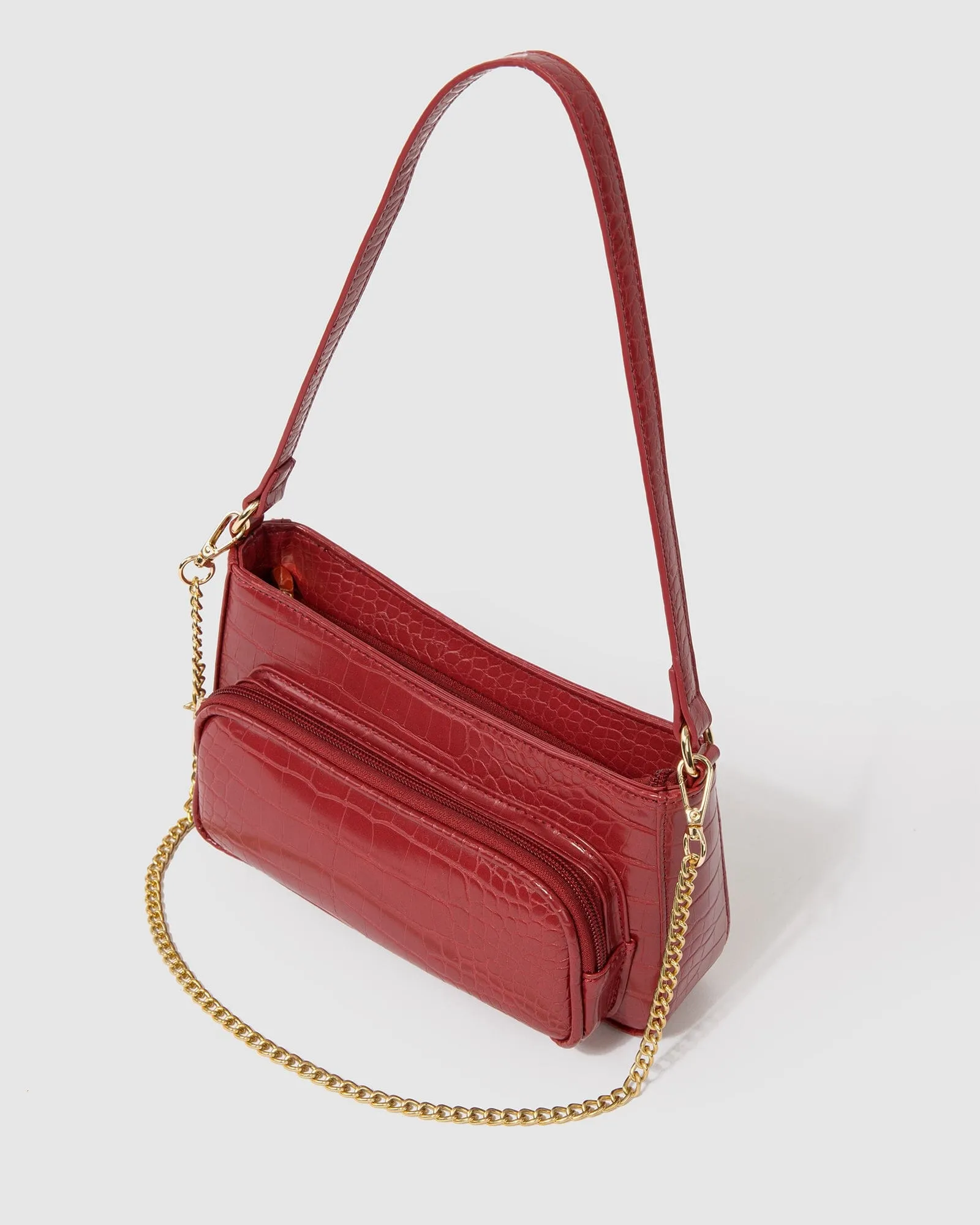 Red Clare Shoulder Bag sold by Collete Hayman product image thumbnail 4