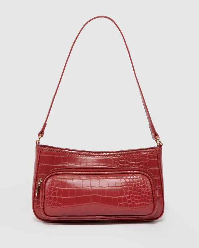 Red Clare Shoulder Bag sold by Collete Hayman