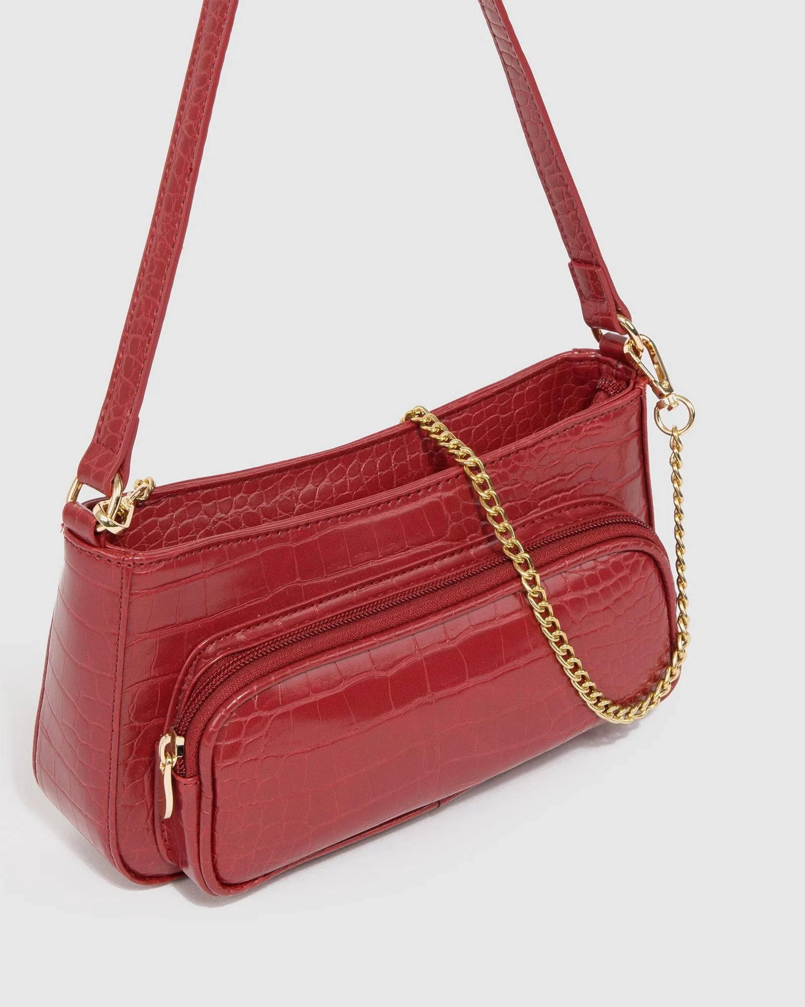 Red Clare Shoulder Bag sold by Collete Hayman product image thumbnail 2