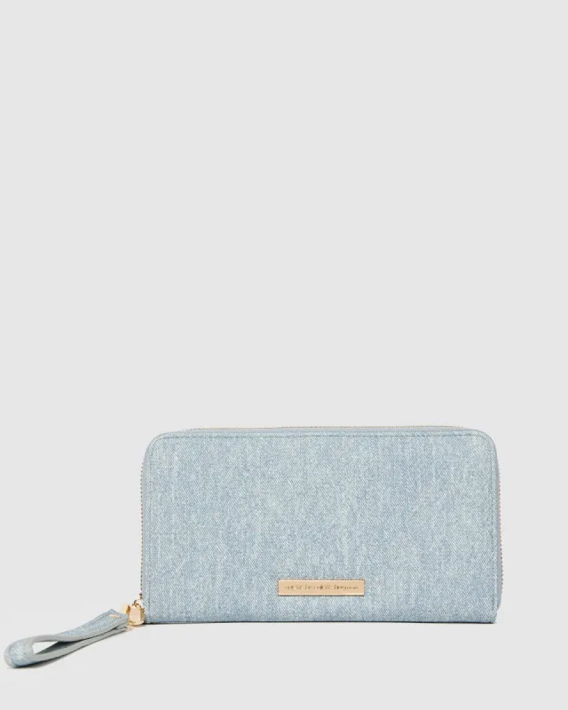 Blue Zoe Wristlet Wallet sold by Collete Hayman