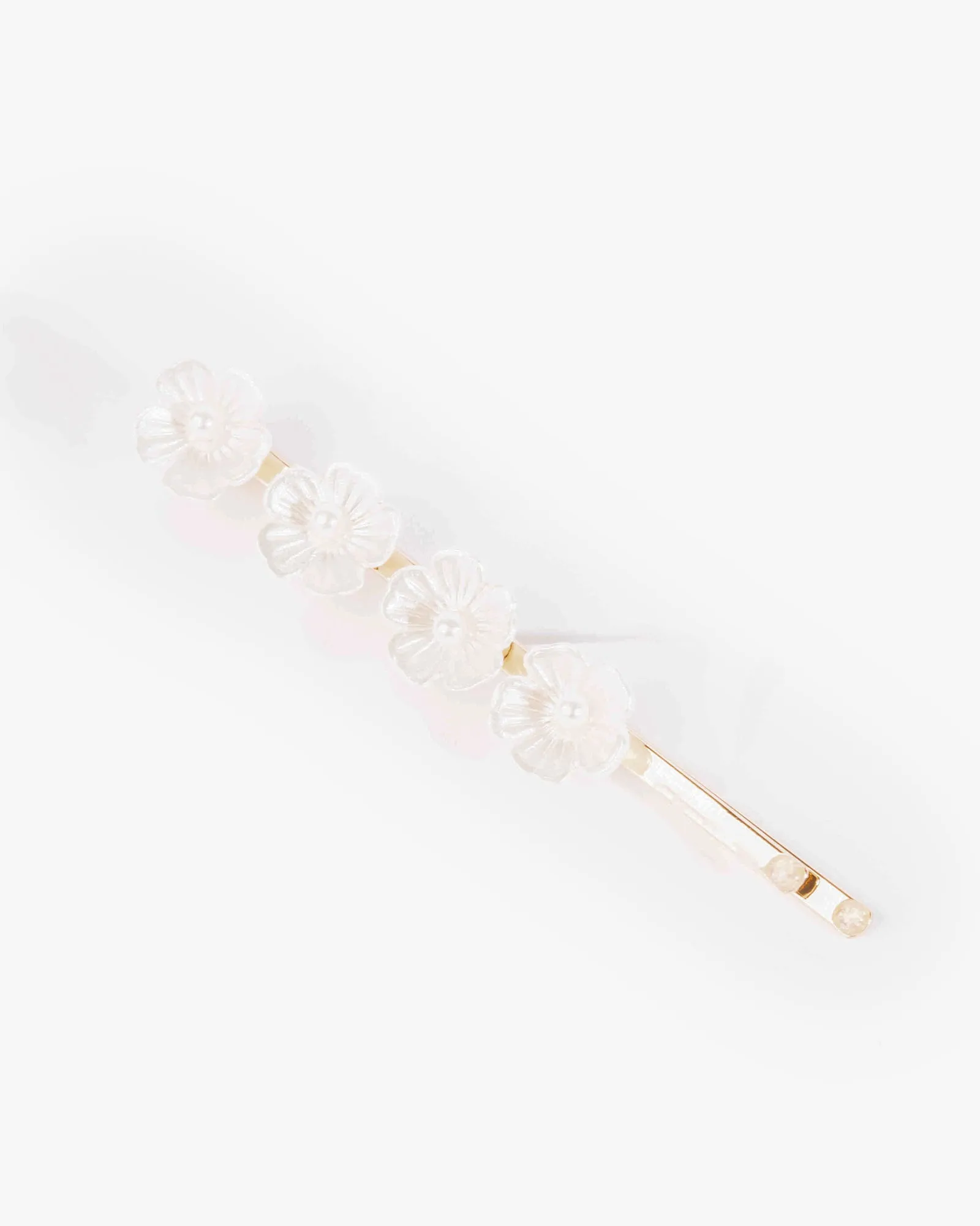 White 4 Pack Pearl Flower Hair Slides sold by Collete Hayman product image thumbnail 3