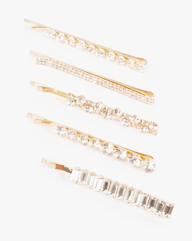 Crystal 5 Pack Hair Slides sold by Collete Hayman