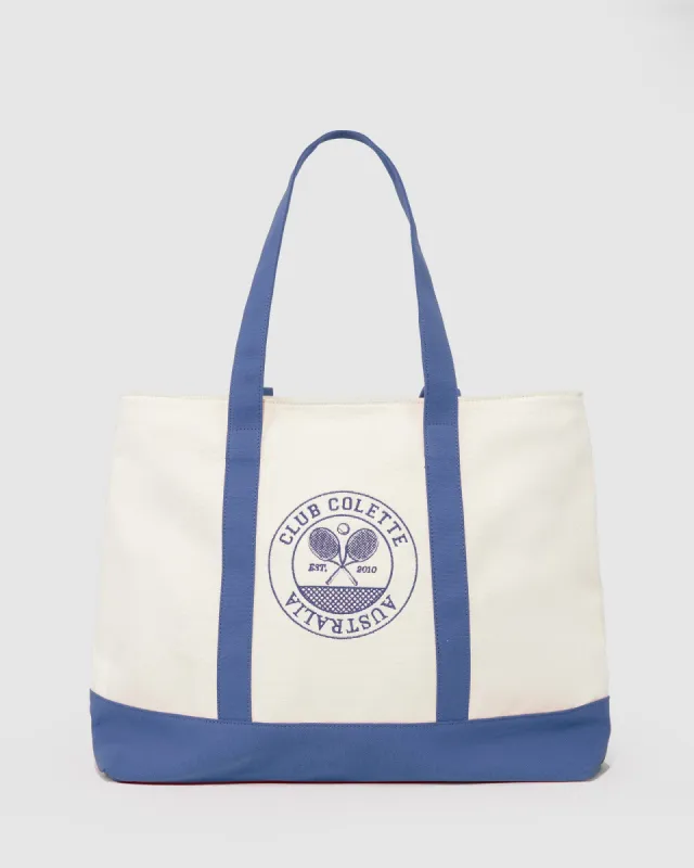 Navy Davey Club Tote Bag sold by Collete Hayman