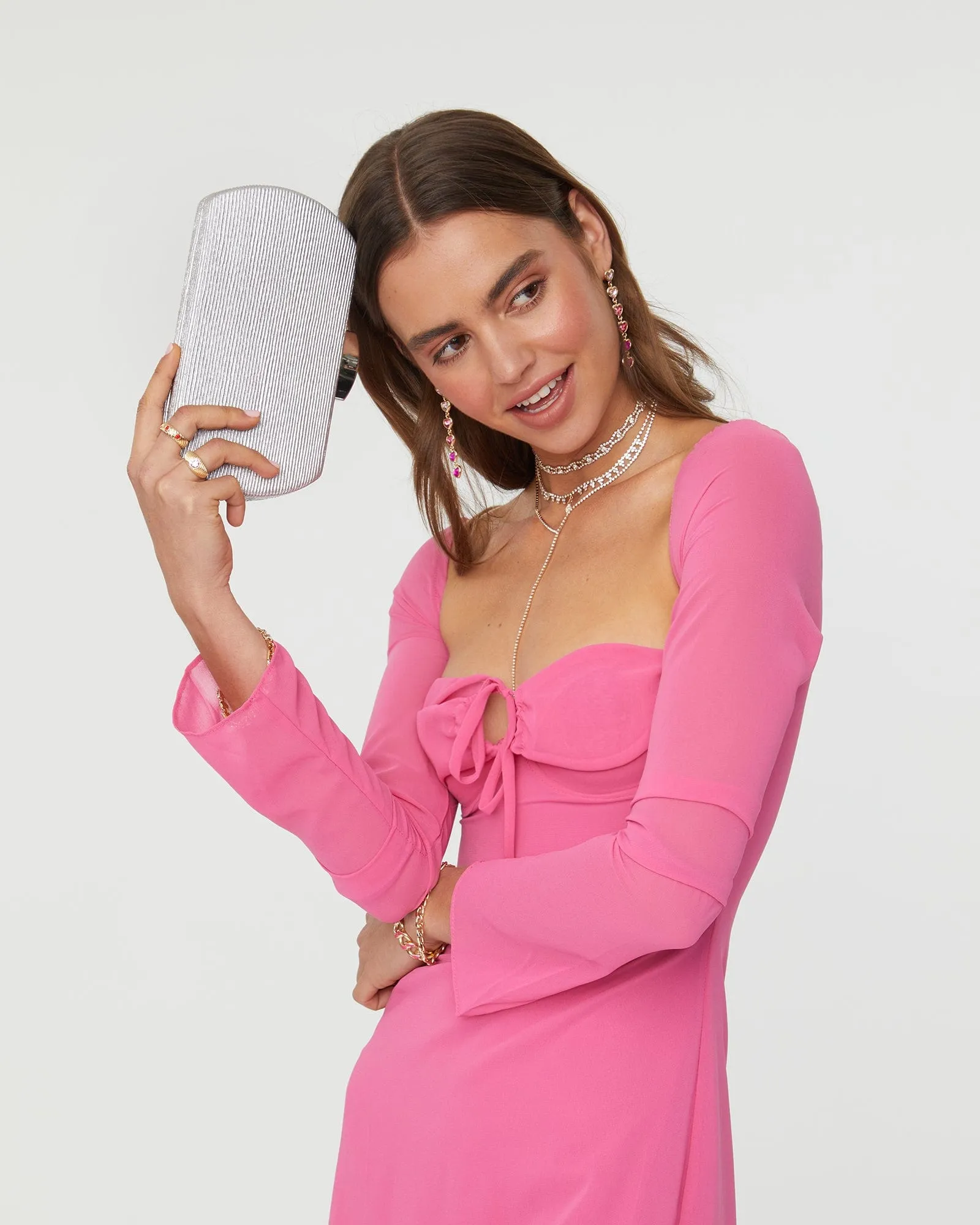 Silver Zoya Clutch Bag sold by Collete Hayman product image thumbnail 2