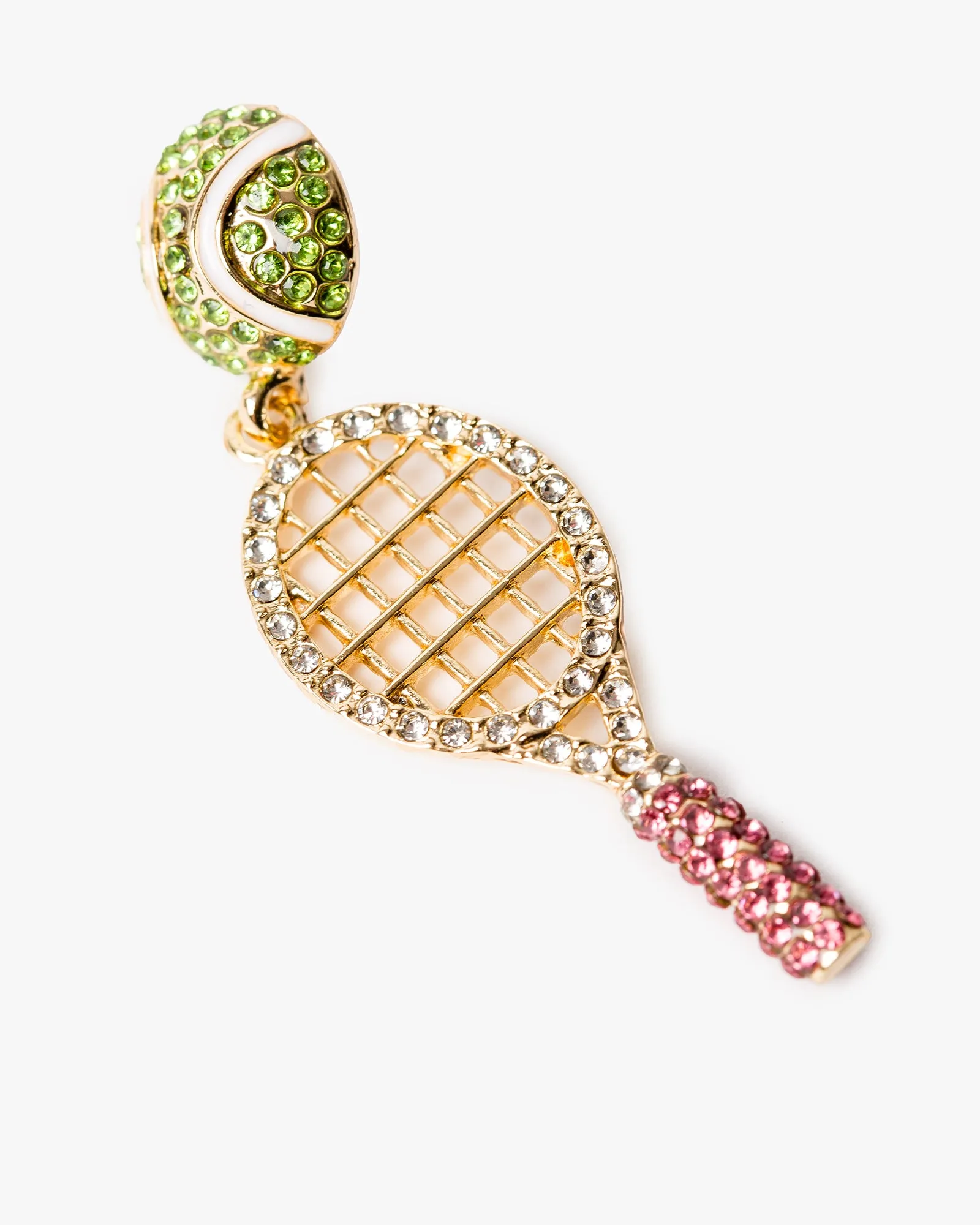 Crystal Detail Tennis Racket Drop Earrings sold by Collete Hayman product image thumbnail 2