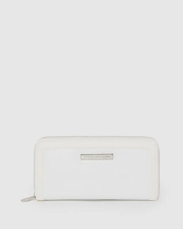 White Nina Border Wallet sold by Collete Hayman