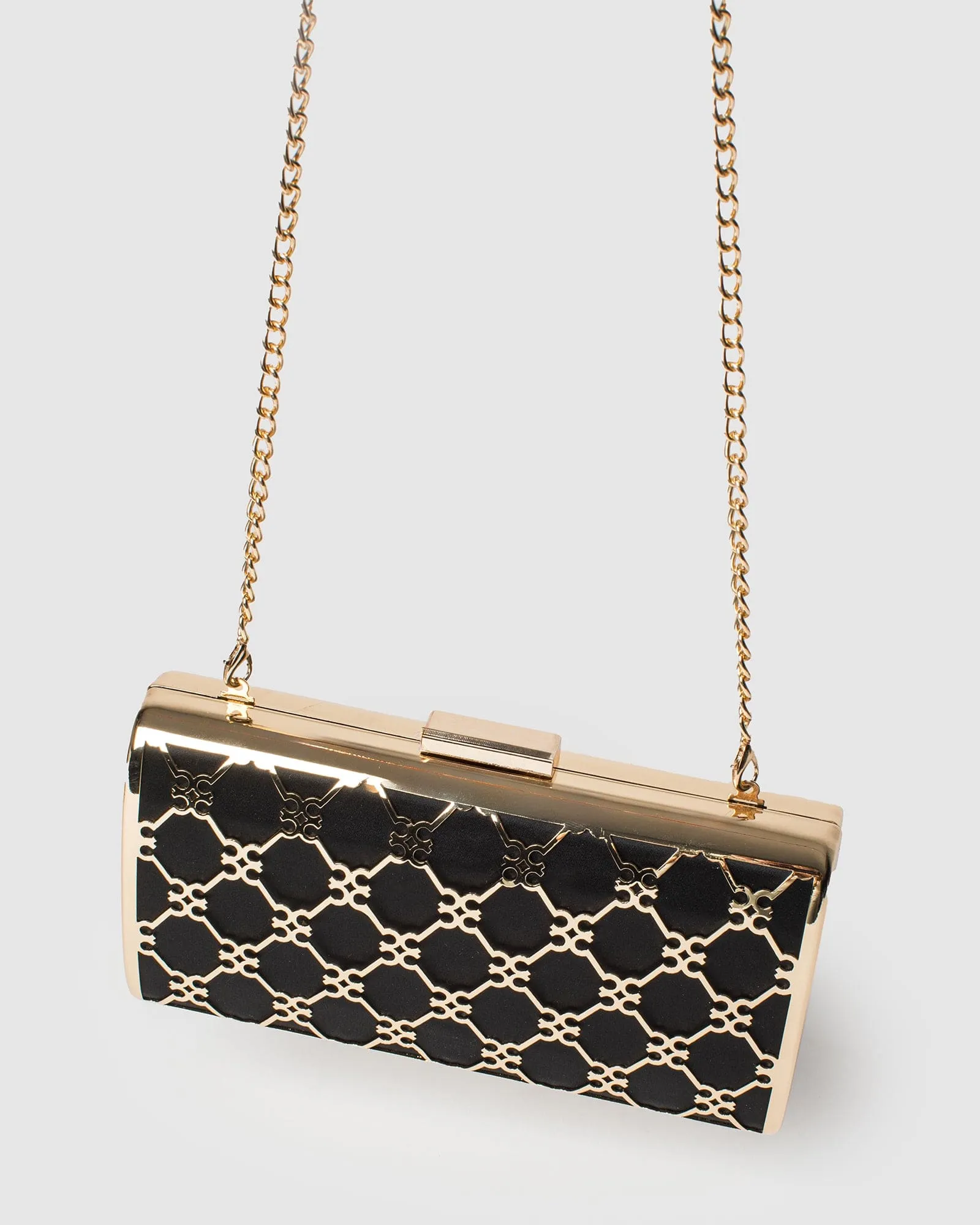 Gold Della Metal Mono Clutch Bag sold by Collete Hayman product image thumbnail 5