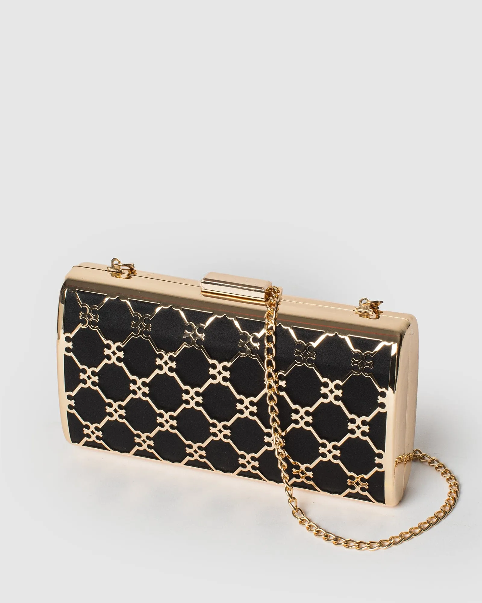 Gold Della Metal Mono Clutch Bag sold by Collete Hayman product image thumbnail 4