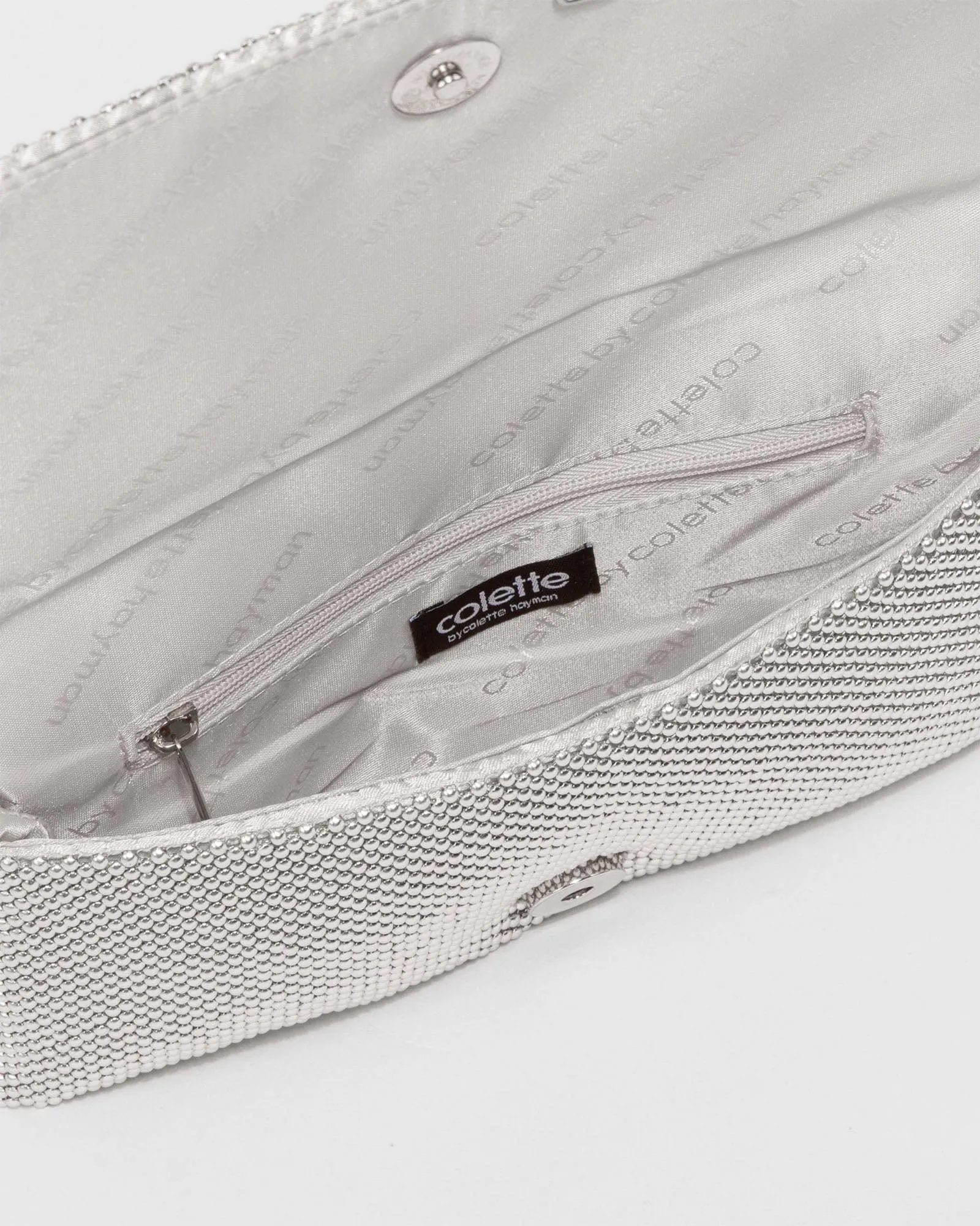 Silver Audrina Clutch Bag sold by Collete Hayman product image thumbnail 5