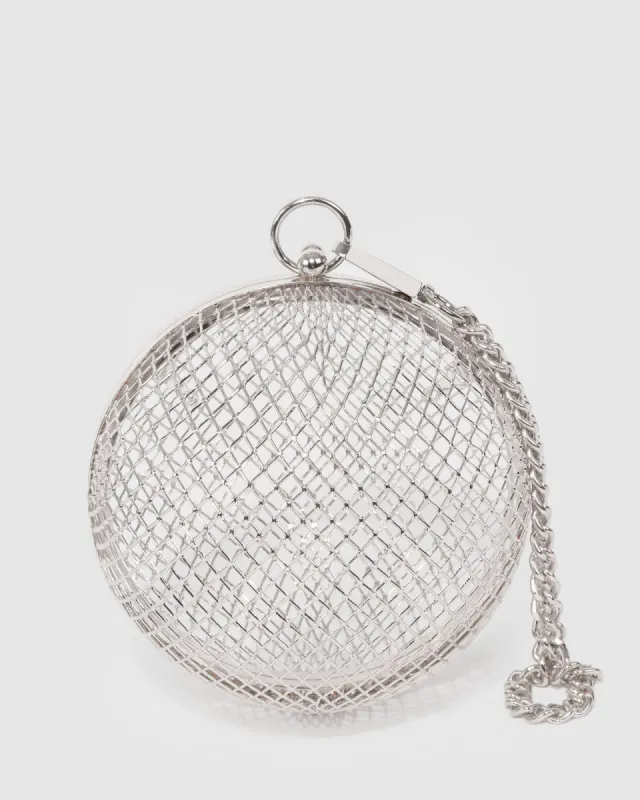 Silver Miley Metal Ball Clutch Bag sold by Collete Hayman