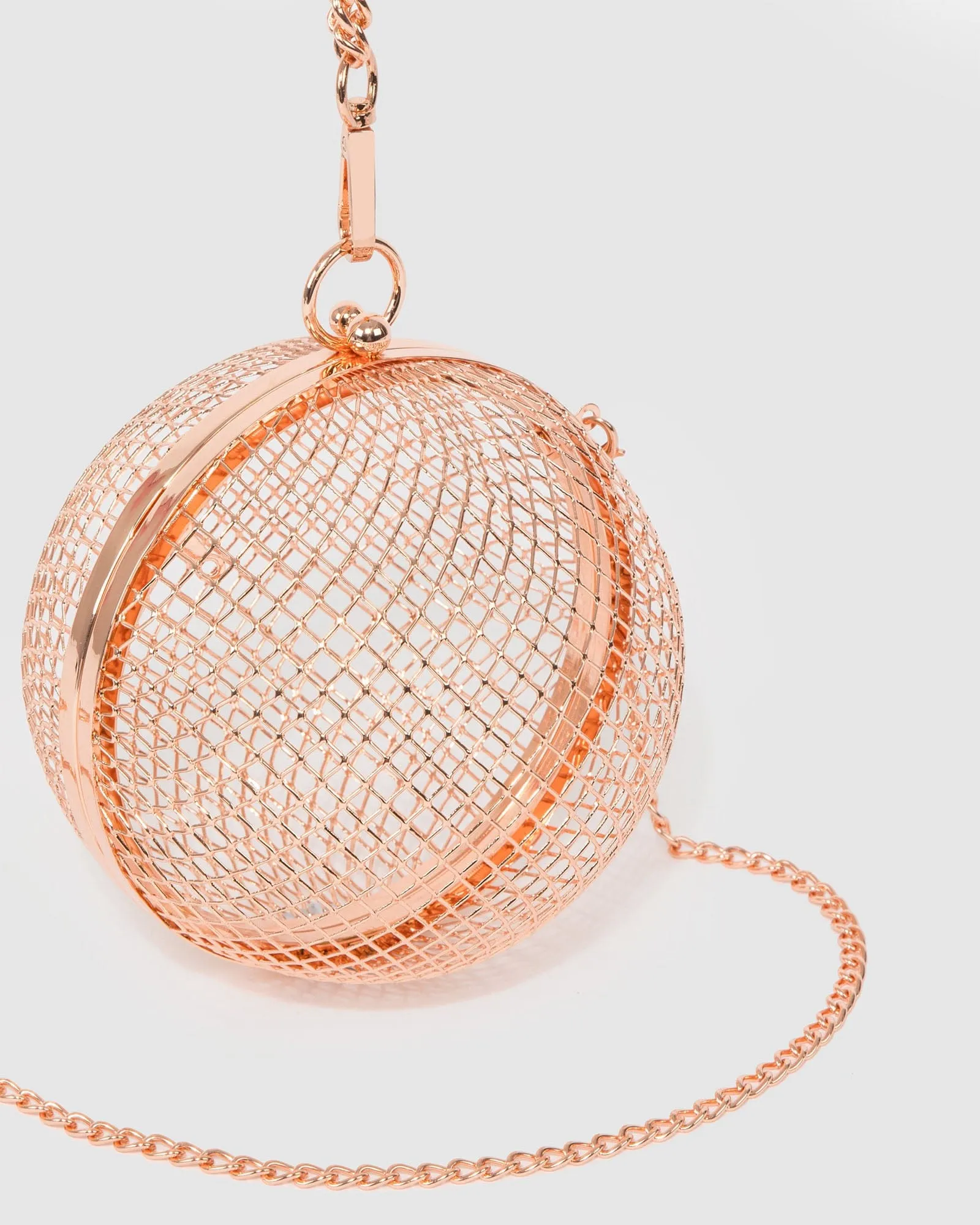 Rose Gold Miley Metal Ball Clutch Bag sold by Collete Hayman product image thumbnail 2