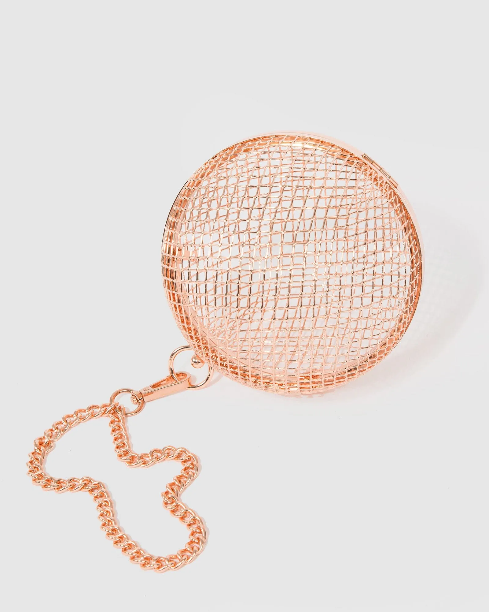 Rose Gold Miley Metal Ball Clutch Bag sold by Collete Hayman product image thumbnail 4