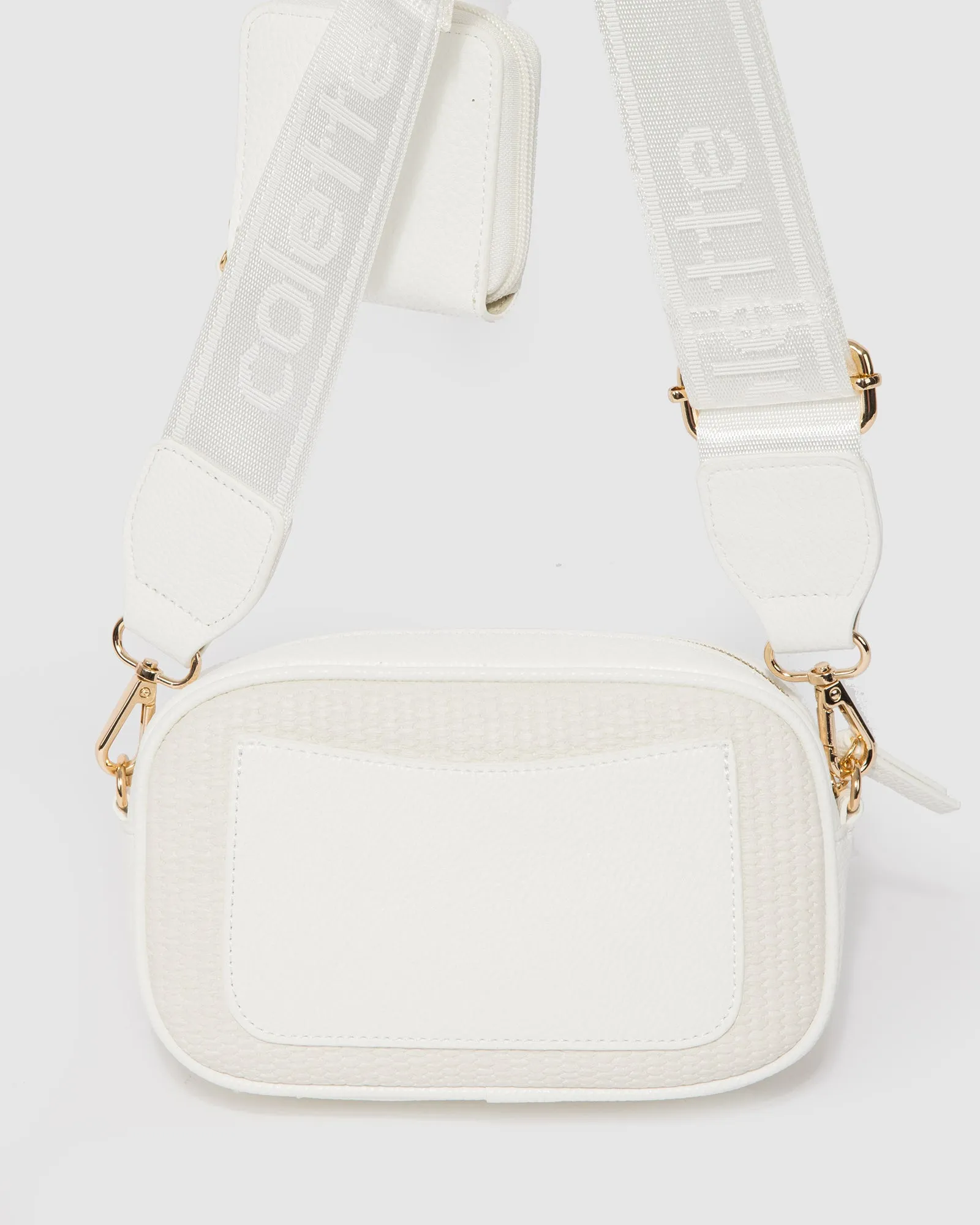 White Amalia Webbing Crossbody Bag sold by Collete Hayman product image thumbnail 4