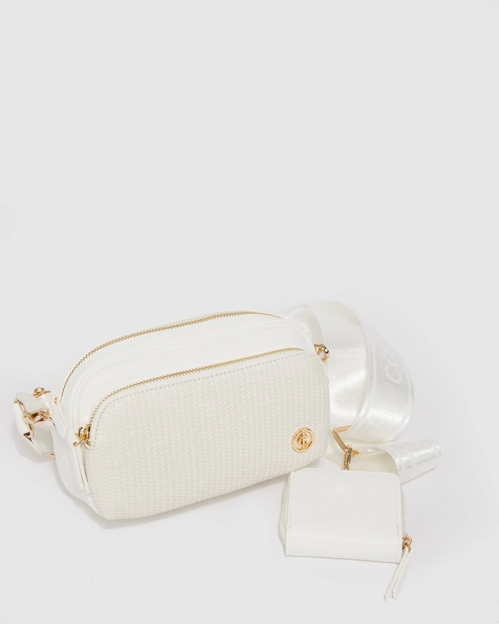 White Amalia Webbing Crossbody Bag sold by Collete Hayman product image thumbnail 2