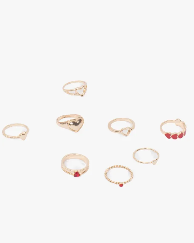 Gold Heart Icon Multi Pack Ring sold by Collete Hayman
