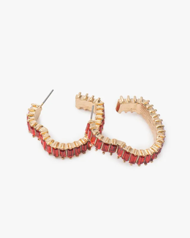 Gold Studded Heart Hoop Earrings sold by Collete Hayman