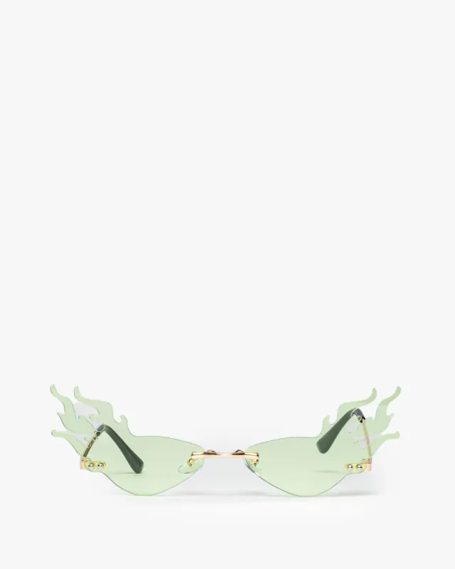 Green Cool Flame Look Sunglasses sold by Collete Hayman