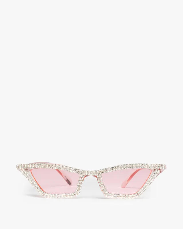 Pink Cat-Eye Crystal Detail Sunglasses sold by Collete Hayman
