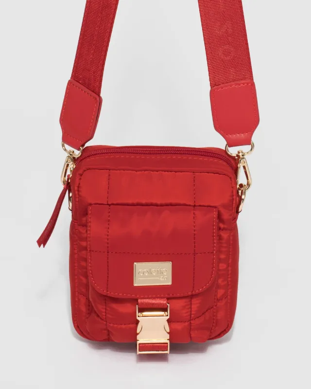 Red Emma Lock Crossbody Bag sold by Collete Hayman