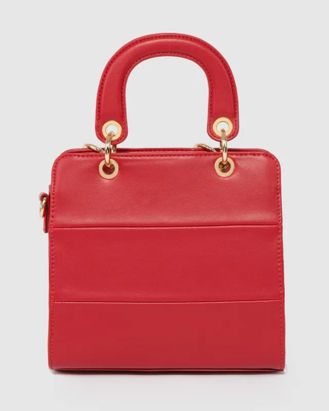 Red Ella Panel Mini Tote Bag sold by Collete Hayman