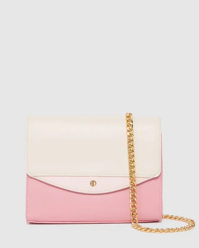 Pink And Ivory Iva Panel Crossbody Bag sold by Collete Hayman