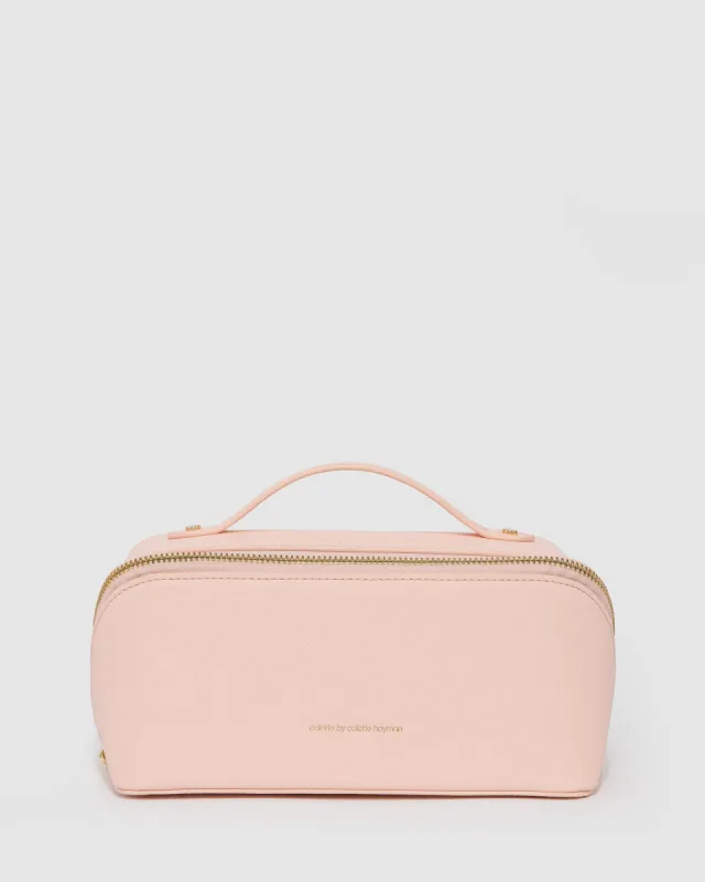 Light Pink Fold Out Cosmetic Case sold by Collete Hayman