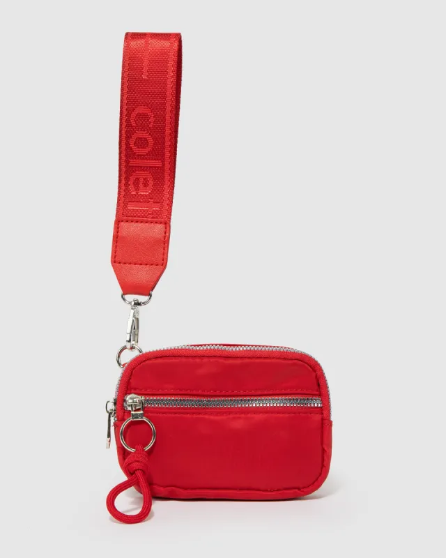 Red Elly Sport Wristlet Purse made by Collete Hayman